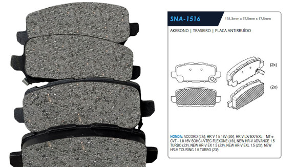 Imagen de PASTILLAS DE FRENO TRASERAS HONDA HR-V 1.8 16V 2015